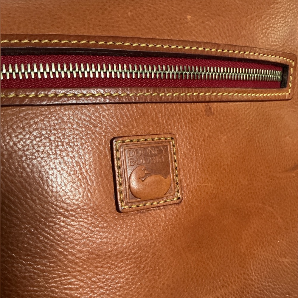 Vintage Dooney & Bourke Florentine Leather East/West Zip Sac Handbag - Picture 3 of 6